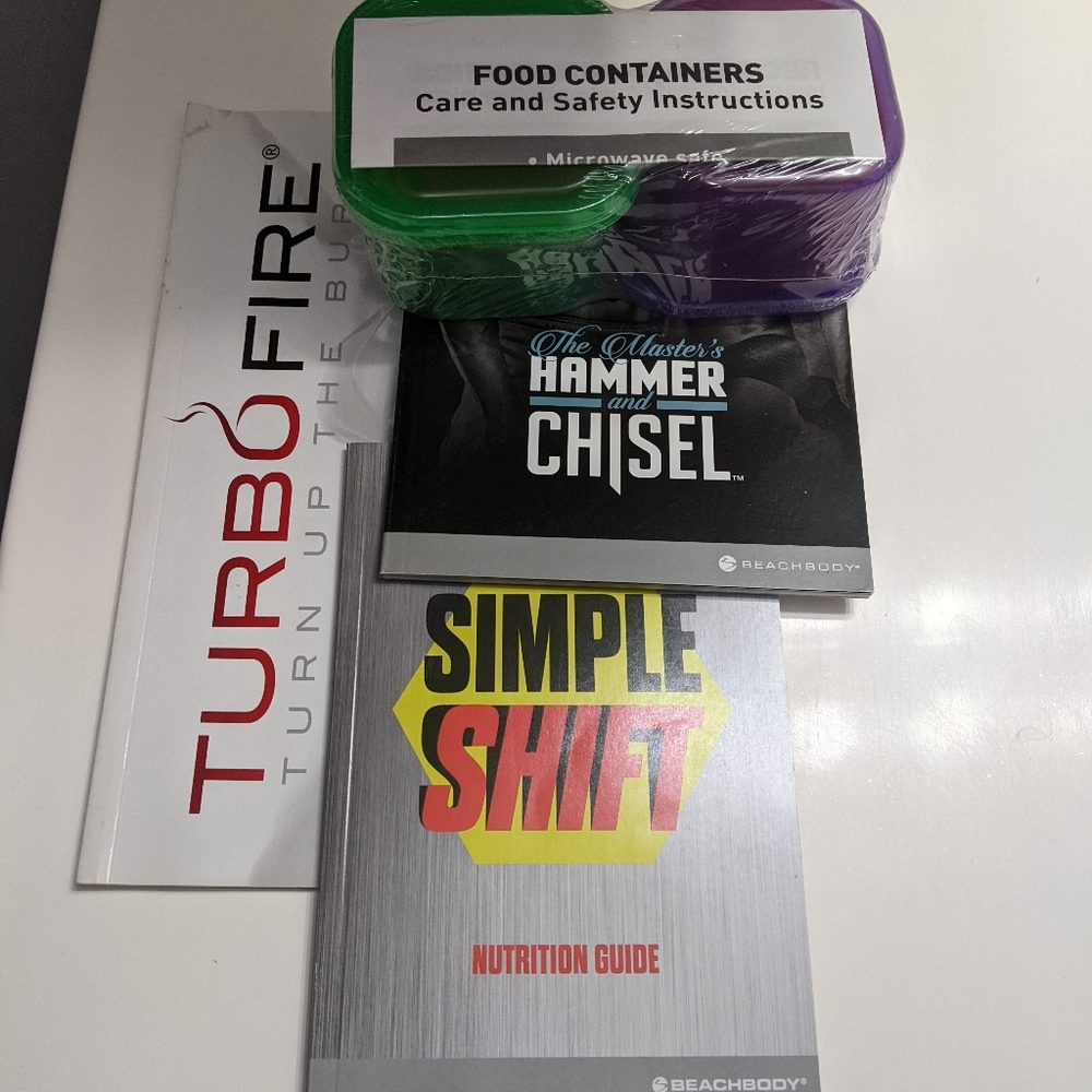 Program, nutrition guides and containers.